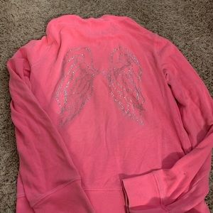 Victoria's Secret Angel rhinestone hoodie pink S
